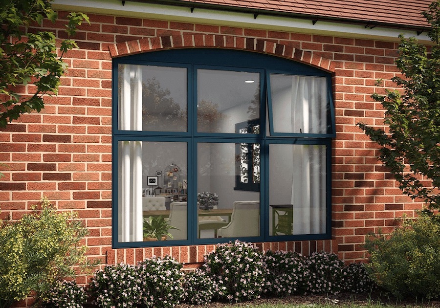 black aluminium window